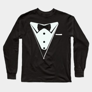 Funny fancy dress dinner jacket and bow tie suit Long Sleeve T-Shirt